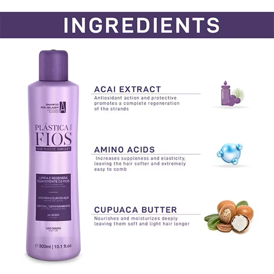 Plastica Dos Fios Smoothing Shampoo 300ml